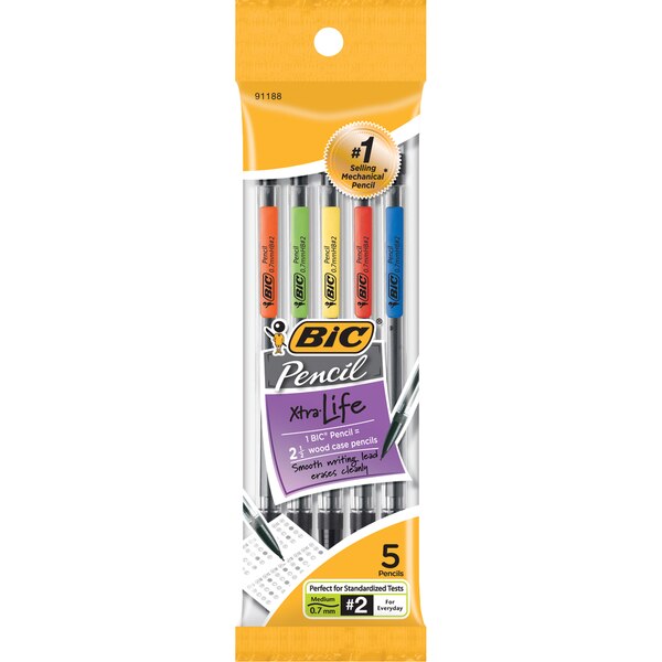 Bic Mechanical Xtra Life Pencils .7mm 5Pk